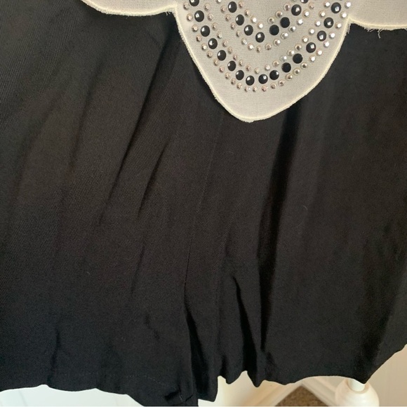 Dressy Romper with Beaded Chiffon Top and Shorts, 2.5” inseam, size S - Picture 3 of 9